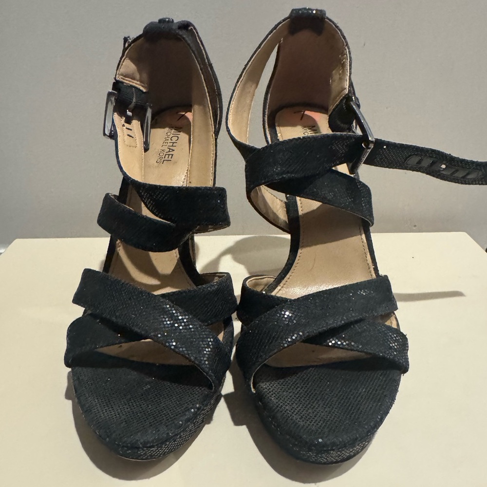 Michael Kors Black Sparkle Heels